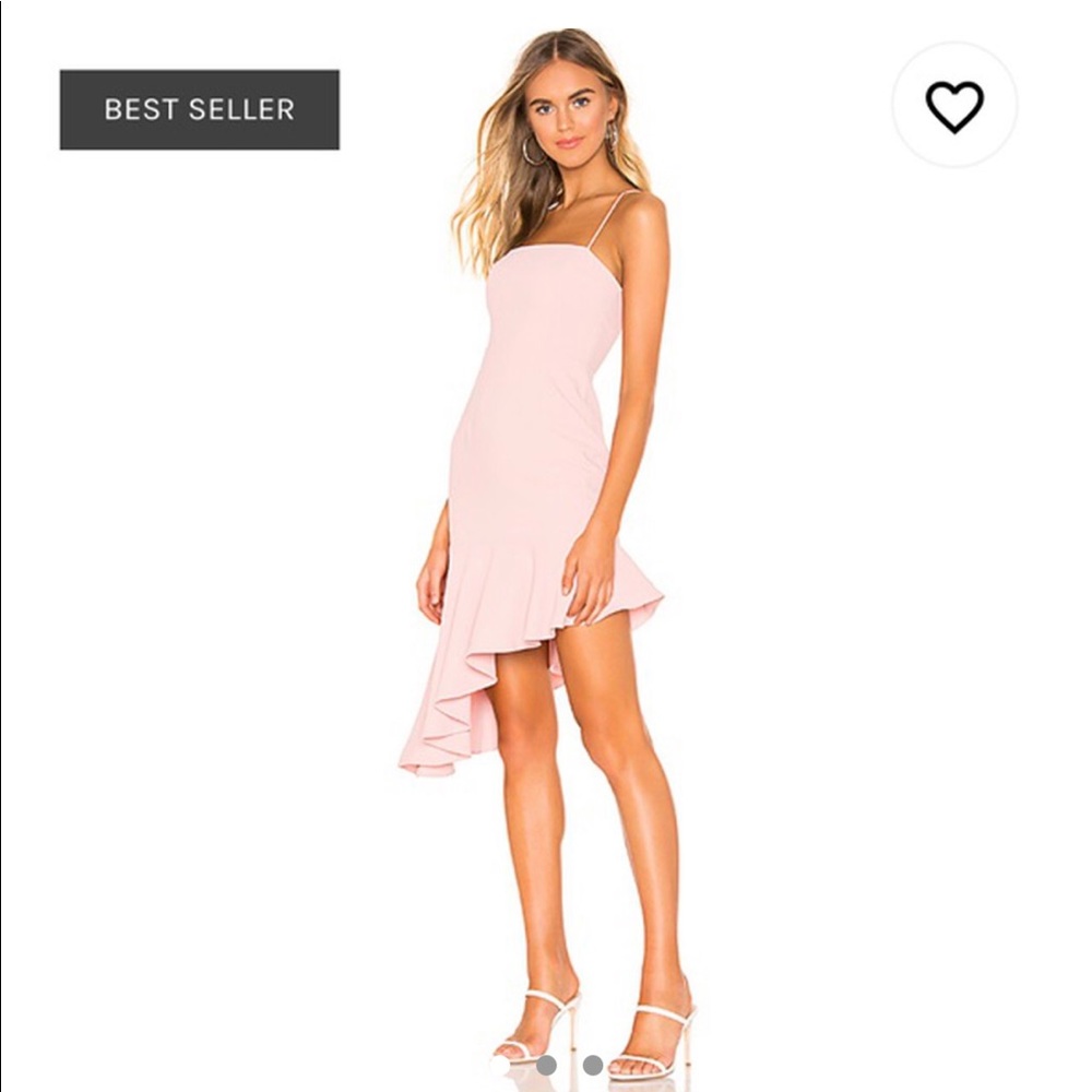 Malaya Asymmetric Ruffle Formal Dress in Mauve